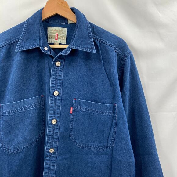 Levi's Red Tab Dark Wash Denim Button Down - Picture 3 of 5